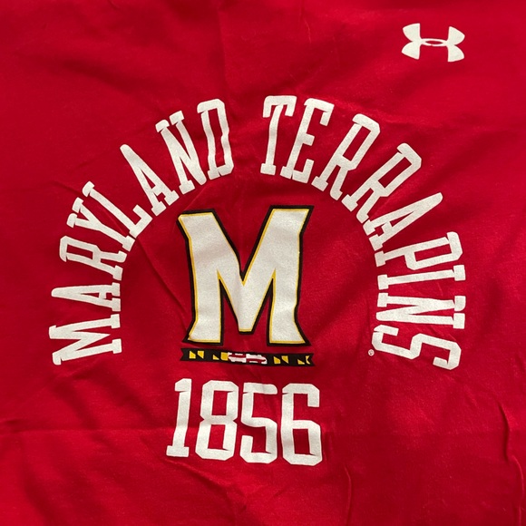 Under Armour NCAA Maryland Terrapins UMD Terps Women's Fitted Crewneck T-shirt - Picture 2 of 4